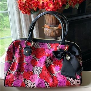 BETSEY JOHNSON mini duffel bag with roses